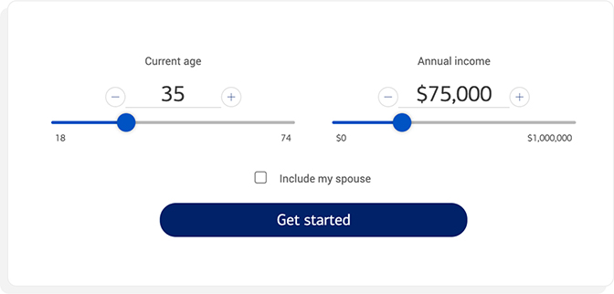 Get started with the Merrill Personal Retirement Calculator